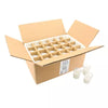 48ct Unscented Clear Glass Wax Filled Votive Candles White - Traditional Style, Machine-Poured,  Burn Time