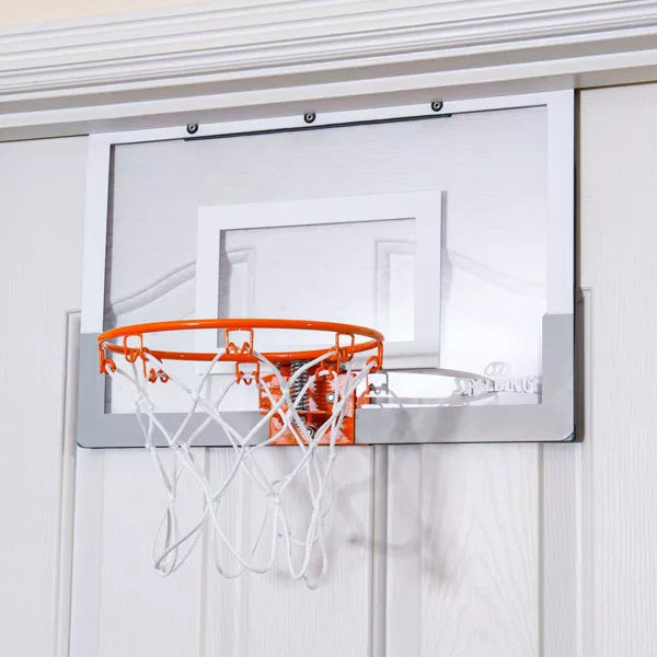 Arena Slam Over-The-Door Basketball Hoop: Polycarbonate Backboard, Outdoor Use