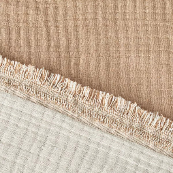 Reversible Textured Cotton Chambray Coverlet - Full/Queen