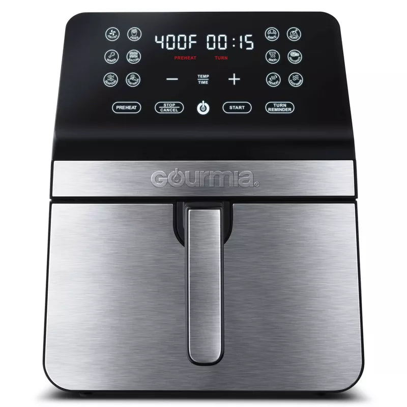 Digital Air Fryer, with 12 One-Touch Functions & Guided Cooking - Stainless Steel: Kitchen Appliance