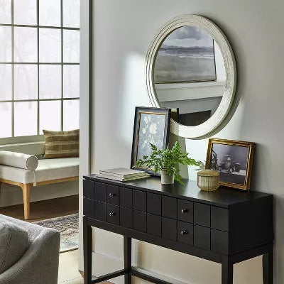 Plaster Circle Wall Mirror