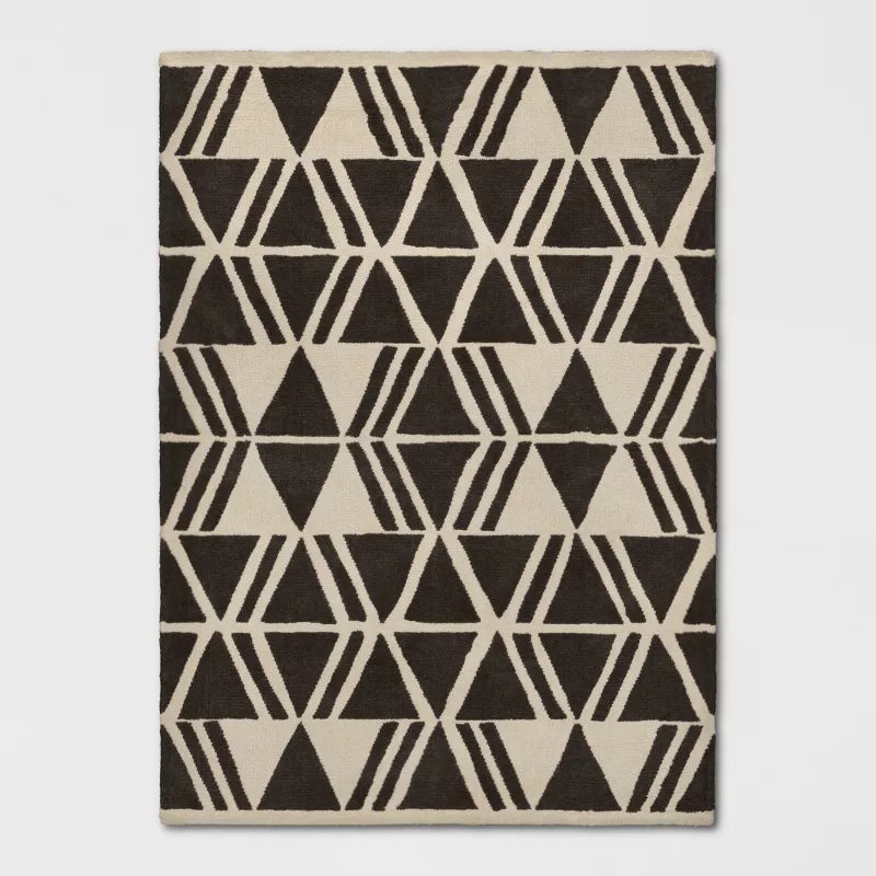 Microplush Geo Knitted Area Rug - 5'x7'