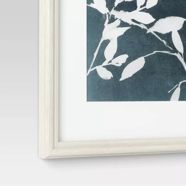 (Set of 2) All Over Floral Framed Posters - Spring Botanical Nature Wall Art, White Frame