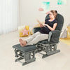Baby Nursery Relax Rocker Rocking Chair Glider & Ottoman Set w/ Cushion