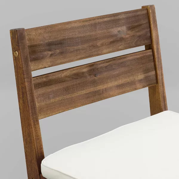 2pk Acacia Wood Counter Stools