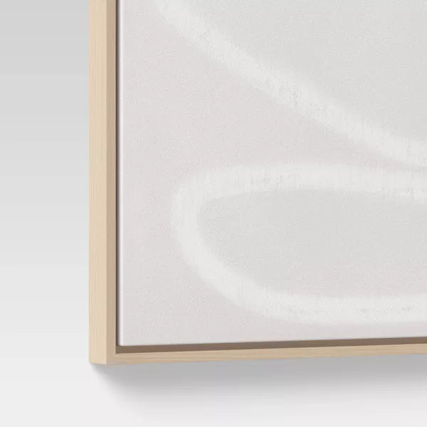 1 - Line Drawing Wall Canvas Gray/White