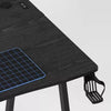Gaming Dorm Desk with LED Lights and Headphone Holder