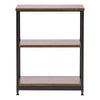 Wood and Metal Shelf Brown/Black