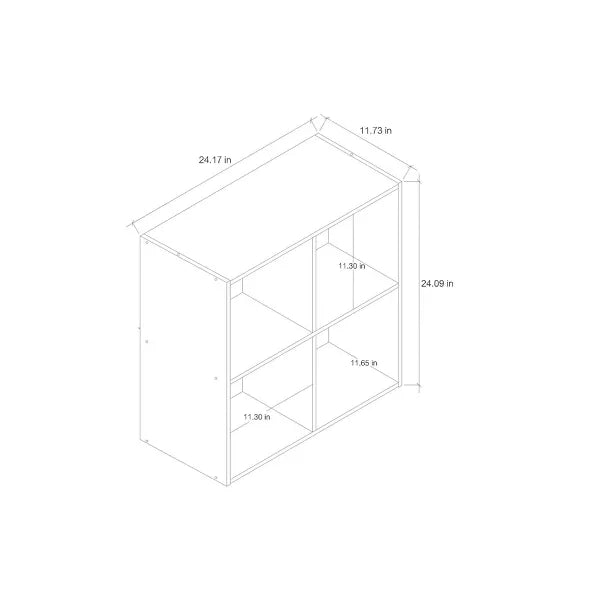 4 Cube Decorative Bookshelf