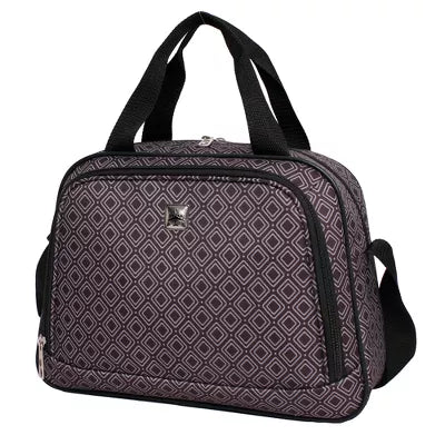 4pc Softside Checked Luggage Set - Gray Geo