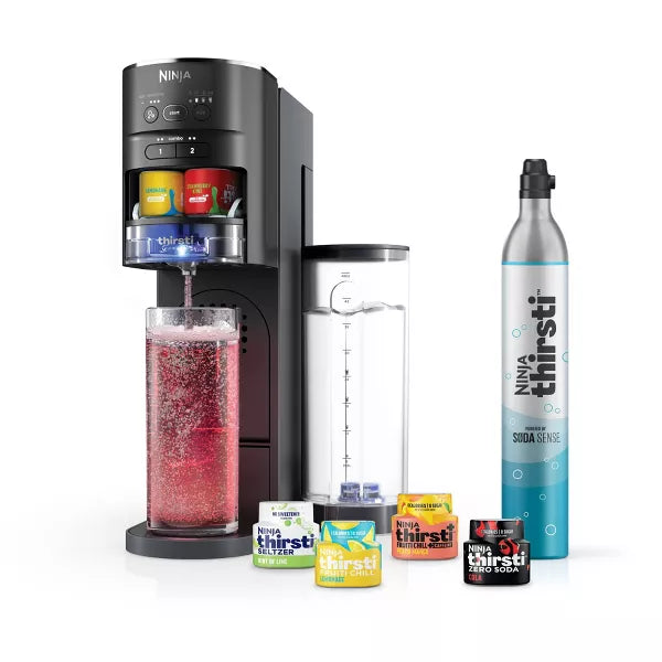 Thirsti Drink System BlackStainless Steel & Plastic, Cartridge, BPA-Free