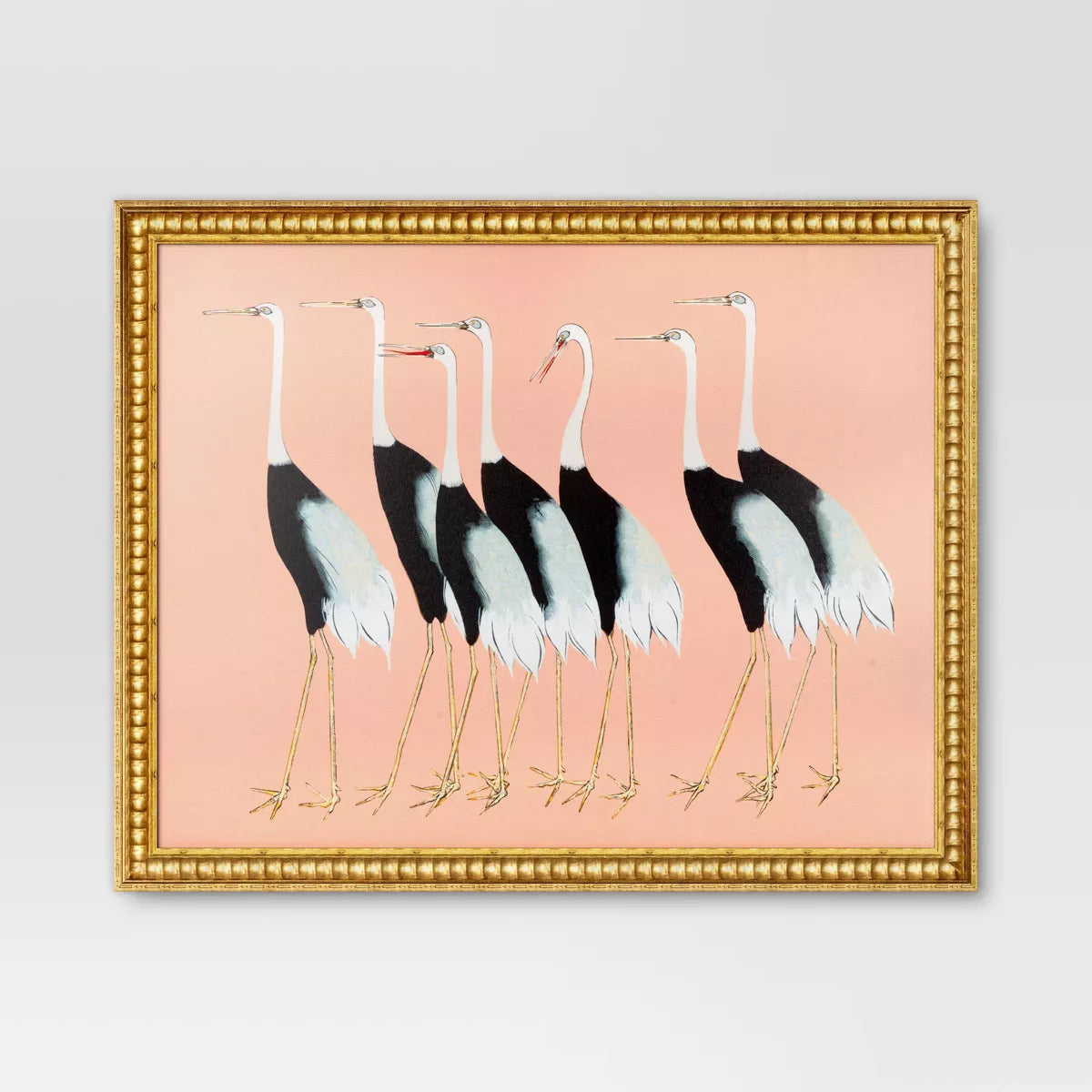30"x 24" Stylized Bird Canvas Board Framed Art - Threshold™ - SHOWROOM ITEM 