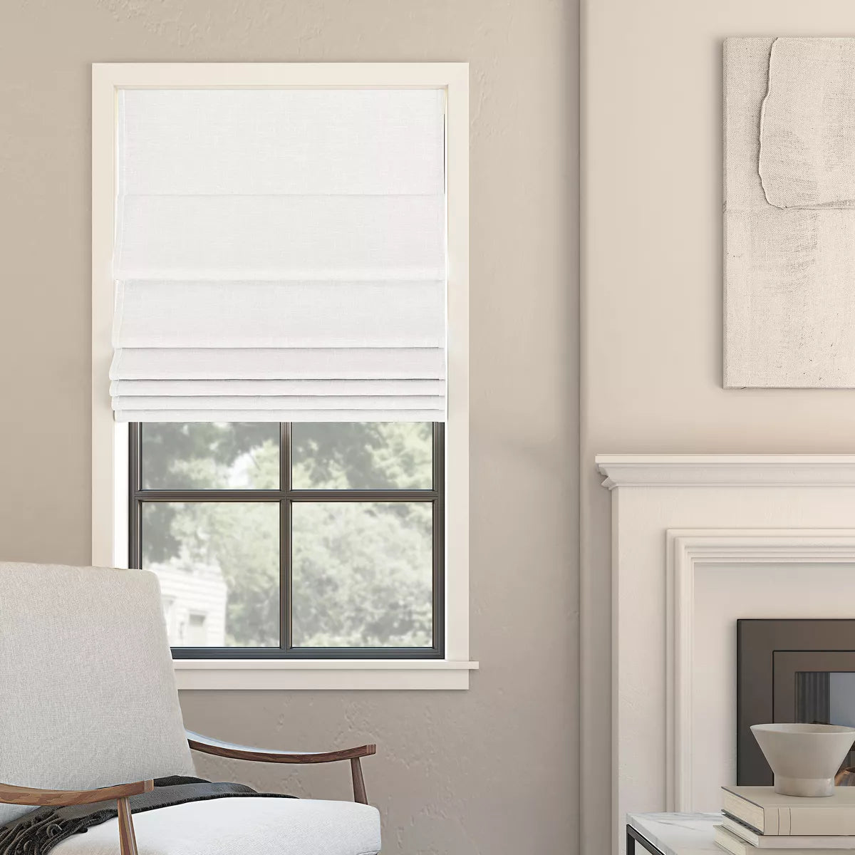100% Blackout Somerton Textured Cordless Roman Window Shade