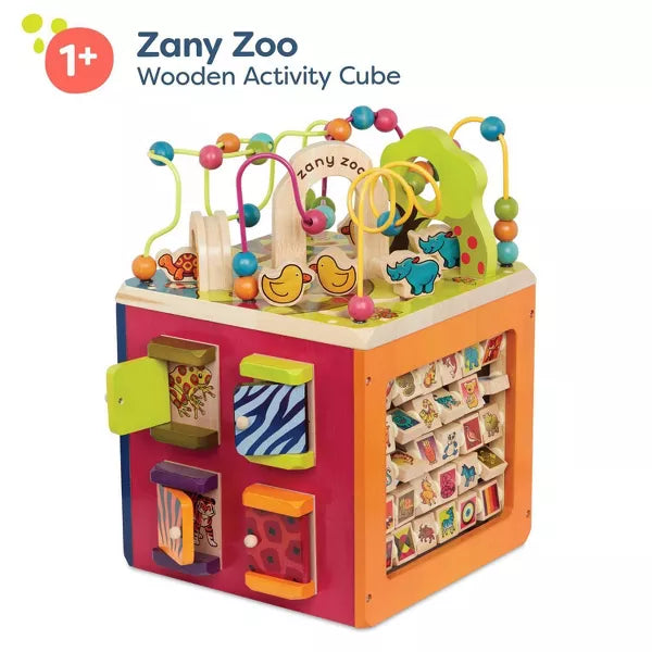 Wooden Activity Cube - Zany Zoo