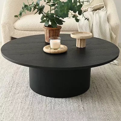 Dwen Manufactured Wood Foil with Grain Paper Round Coffee Table Top ONLY