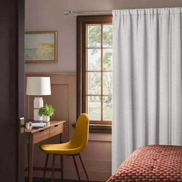 Blackout Henna Window Curtain Panel White - Set of 2
