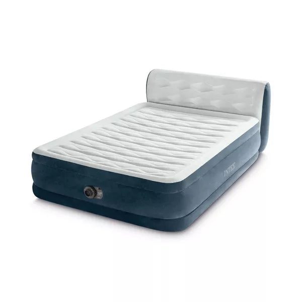 Pillow Top Air Mattress with Electric Pump and Headboard - Queen Size