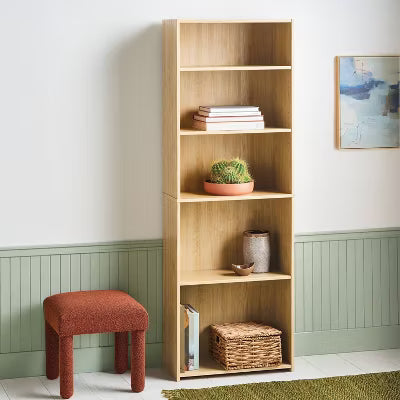5 Shelf Bookcase Natural