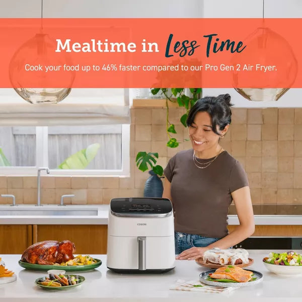 TurboBlaze Smart Air Fryer Cream