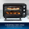 Toaster Oven With Air Fry Matte Black: Convection, Steel, Includes Broiler Pan & Air Fry Basket
