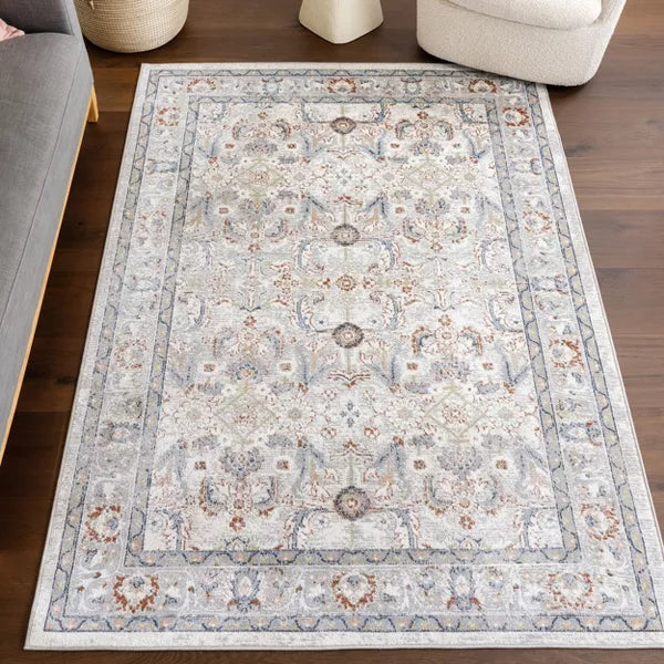 Lyric Medallion Machine Washable Indoor Area Rug