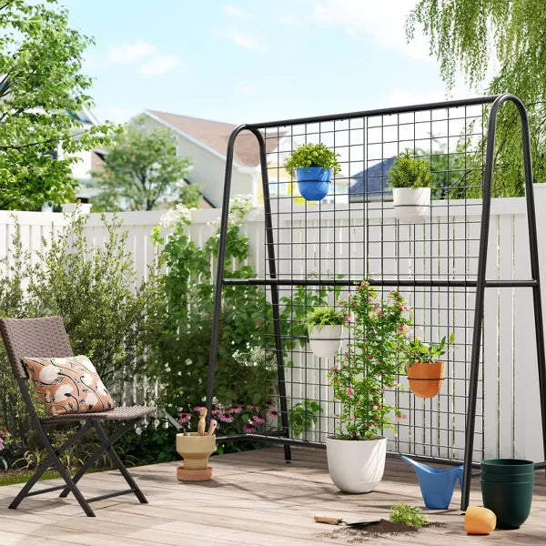 A-Frame Outdoor Decorative Screen Black – Salvage & Co Indy