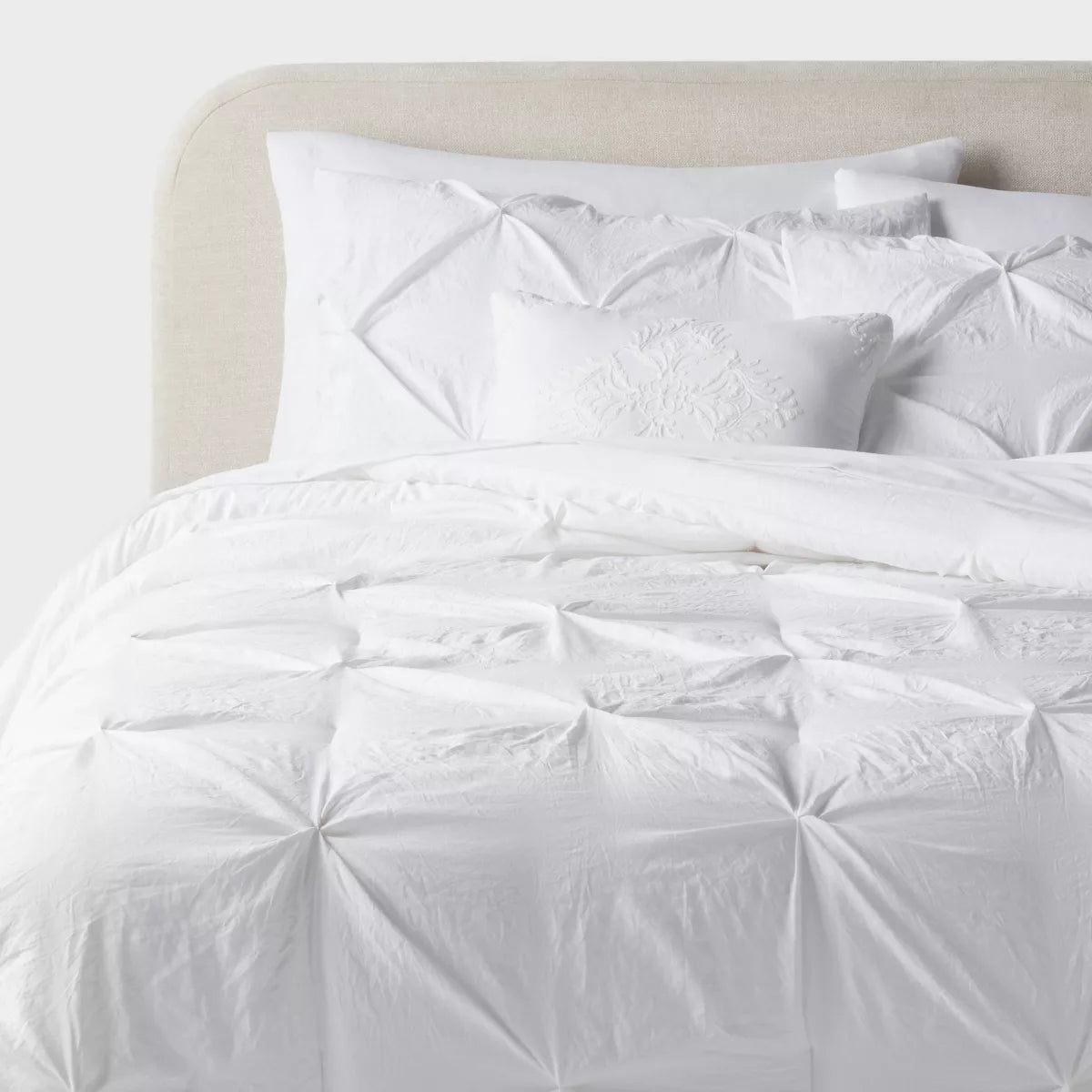 8pc Pinch Pleat Comforter and Sheet Set King