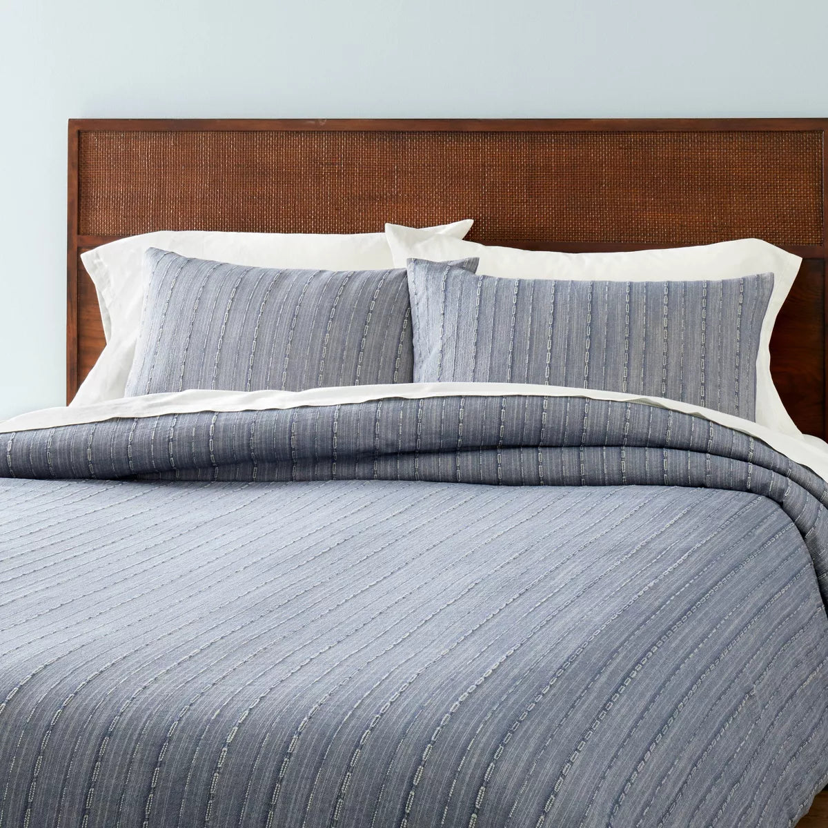 3pc Washed Loop Stripe Comforter Bedding Set King
