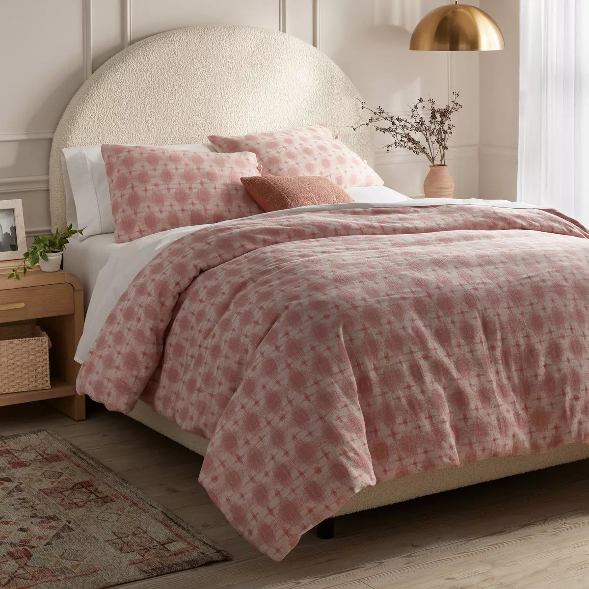 Yarn Dye Ikat Duvet Cover and Sham Set Full/Queen