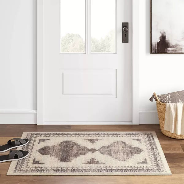 Cromwell Washable Printed Persian Style Rug Tan - 2'6"x3'10"