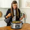 MyTime Technology Programmable Slow Cooker - Stainless Steel: 10 Settings, Auto Keep Warm, Dishwasher-Safe