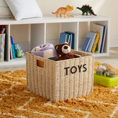 Kids' Large Woven Toys Storage Basket