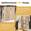 4-Panel Pegboard Display Folding Privacy Screen Craft Display