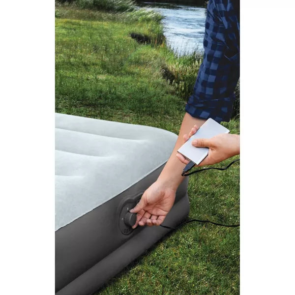 Mid Rise Air Mattress with Internal USB Pump - Twin Size