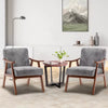Mid-Century Accent Chair with Solid Wood Frame and Extra-Thick Backrest