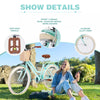 Bicycle, Garden & Outdoor Comfort Bike with Adjustable Saddle & Full-Coverage Chain Guard & Basket