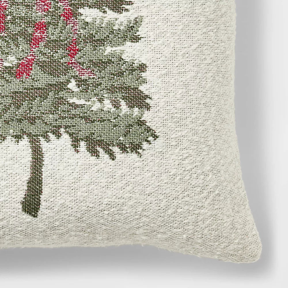 Woven Tree Square Throw Pillow