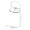 D Shape Step Trash Can - Stainless Steel, Kitchen Garbage Can, Smooth Finish, Indoor Use
