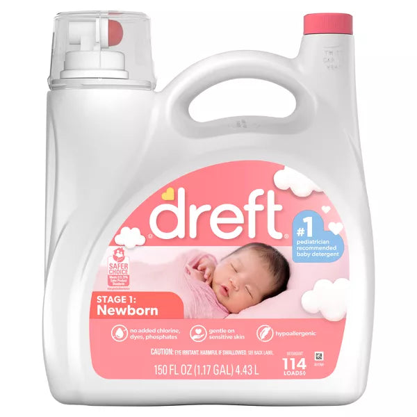 Stage 1: Newborn HE Compatible Hypoallergenic Baby Liquid Laundry Detergent, final cut