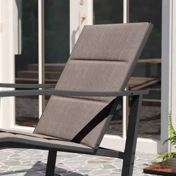 1-Piece Flex Comfort Outdoor Rocking Chairs with Steel Frames