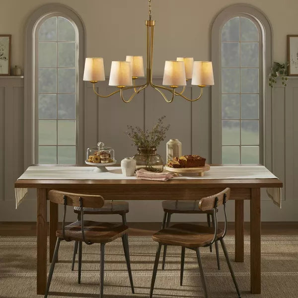 6-Arm Candelabra Chandelier Ceiling Light