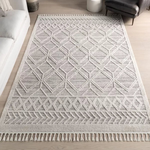 Ansley Moroccan Lattice Tassel Indoor Area Rug - 5'3"x7'7"