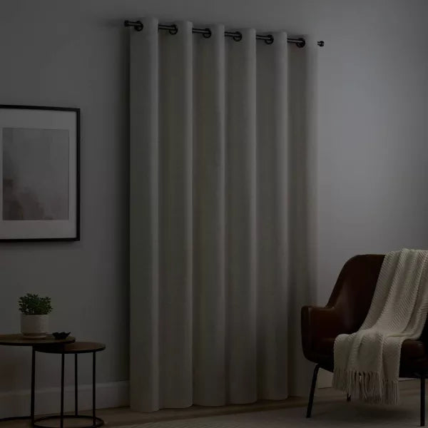 2pk Duvall Linen Curtain Panels Beige