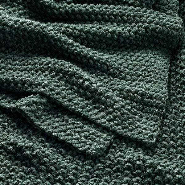 Chunky Knit Bed Blanket - Full/Queen