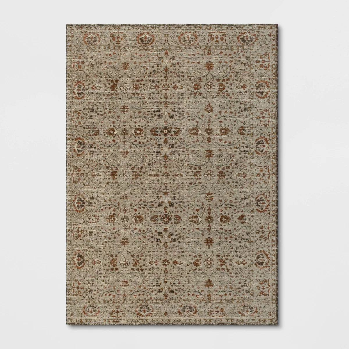 Oakton Jacquard Chenille Area Rug Rust 7'x10'