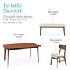 1-Piece Mid-Century Modern Upholstered Wooden BENCH ONLY