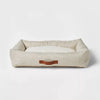 Neutral 4-Sided Bolster Dog Bed - Cream