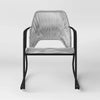 Fisher Stack & Wicker Outdoor Patio Chair, Rocking, Gray