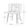 Barbara Contemporary Velvet Vanity Stool for Makeup Room, Moden Accent Side Chairs for Living Room with Shell Back and Golden Metal Legs