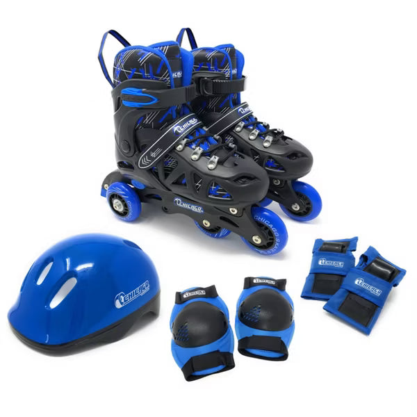 Training Kids' Roller Skate Combo Set - Black/Blue